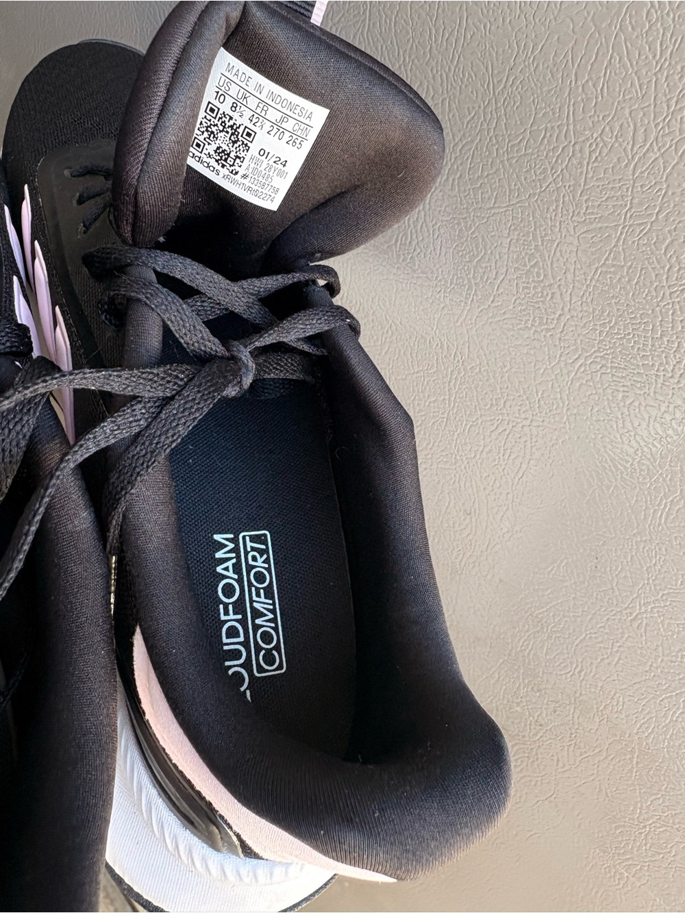 Adidas Women’s Black & Light Pink Running Sneakers size 10 - Picture 6 of 7